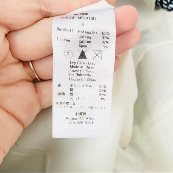 McGinn Navy & White Cora Polka Dot Dress - Picture 5 of 8